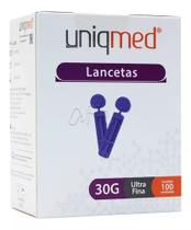 Lancetas para Lancetador 30G Ultra fina 100 unidades Uniqmed