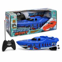 Lancha De Controle Remoto Speed Boat Azul - Polibrinq Lancha De Controle Remoto Speed Boat Azul - Polibrinq