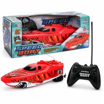Lancha De Controle Remoto Speed Boat Vermelho - Polibrinq Lancha De Controle Remoto Speed Boat Vermelho - Polibrinq