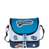Lancheira 2 Compartimentos Capricho Class Cosmic Patches - Azul
