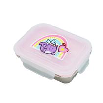 Lancheira 2 estágios em inox arco íris