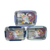 Lancheira Aço Inox Com 3 Divisórias Unicórnio - HK Baby Lancheira Aço Inox Com 3 Divisórias Unicórnio - HK Baby