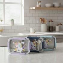 Lancheira Aço Inox Unicórnio 2 Divisórias Hermética Marmita Lancheira Aço Inox Unicórnio 2 Divisórias Hermética Marmita