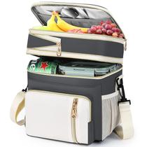 Lancheira BAGNN Bolsa térmica isolada expansível 16L cinza Lancheira BAGNN Bolsa térmica isolada expansível 16L cinza