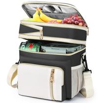 Lancheira BAGNN Bolsa térmica isolada expansível 16L preta Lancheira BAGNN Bolsa térmica isolada expansível 16L preta