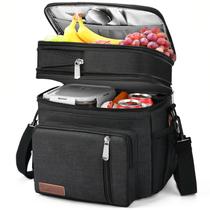 Lancheira BAGNN Bolsa térmica isolada expansível 16L preta Lancheira BAGNN Bolsa térmica isolada expansível 16L preta
