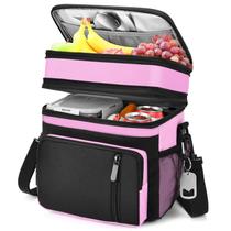 Lancheira BAGNN expansível isolada à prova de vazamentos 16L rosa Lancheira BAGNN expansível isolada à prova de vazamentos 16L rosa