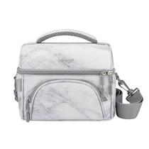 Lancheira Bentgo Deluxe Durável em Mármore Branco Isolado