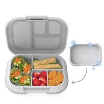 Lancheira Bentgo Kids Chill com bolsa de gelo reutilizável cinza 2Y Wrty