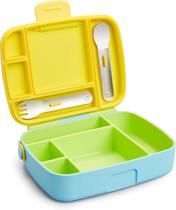 Lancheira Bento Box com Talheres Amarelo/Verde/Azul Lancheira Bento Box com Talheres Amarelo/Verde/Azul