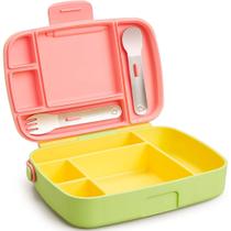 Lancheira Bento Box Com Talheres Rosa Munchkin Lancheira Bento Box Com Talheres Rosa Munchkin
