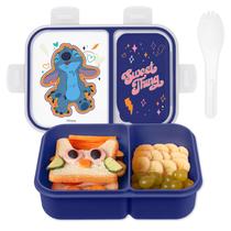 Lancheira Bento Box Disney Stitch à prova de vazamentos com Spork Kids