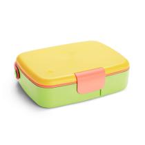 Lancheira Bento Box Munchkin Amarelo Verde Rosa com Talheres