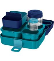 Lancheira Bento Box Thermos Azul 8Pçs Lancheira Bento Box Thermos Azul 8Pçs