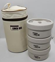 Lancheira Bentobox Bolsa Térmica com 3 Potes de Aço Inox Lancheira Bentobox Bolsa Térmica com 3 Potes de Aço Inox