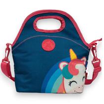 Lancheira Bolsa Escolar Unicórnio Térmica College Xeryus