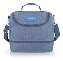 Lancheira Bolsa Térmica Com Divisória e com Alça P/ Trabalho Escola Fitness