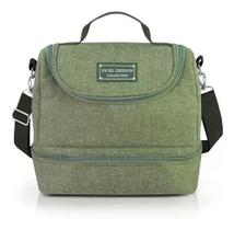 Lancheira Bolsa Térmica Com Divisória e com Alça P/ Trabalho Escola Fitness