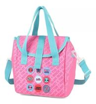Lancheira Bolsa Térmica Escolar Transversal Meninas Lol Rosa