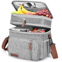 Lancheira, bolsa térmica isolada BAGNN, à prova de vazamentos, cinza 16L Lancheira, bolsa térmica isolada BAGNN, à prova de vazamentos, cinza 16L