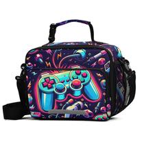 Lancheira Bright Game Joystick para meninos e meninas, lancheira isolada, bolsa térmica infantil, alça de ombro, piquenique escolar reutilizável, escritório de viagens Lancheira Bright Game Joystick para meninos e meninas, lancheira isolada, bolsa térmica infantil, alça de ombro, piquenique escolar reutilizável, escritório de viagens