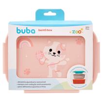 Lancheira Com Divisória Bento Box Rosa Gato 22178 - Buba