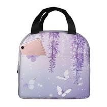 Lancheira DADABULIU Lavender Butterfly Light Purple Flower