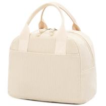 Lancheira de veludo isolado LOVELYWIND 27x19x20 cm bege