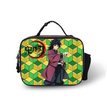 Lancheira Demons Slayers Tomioka Giyuu Anime Leather 27x21x9cm Lancheira Demons Slayers Tomioka Giyuu Anime Leather 27x21x9cm