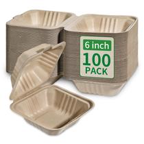 Lancheira descartável Aricsen Compostable, pacote de 100, 15x15 cm Lancheira descartável Aricsen Compostable, pacote de 100, 15x15 cm