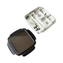 Lancheira Dividida Portátil Em Aço Inoxidável À Prova De Vazamentos Para Crianças Com Compartimentos