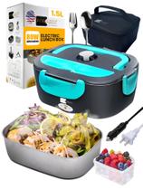Lancheira elétrica FORABEST 80W 1.5L em aço inoxidável Lancheira elétrica FORABEST 80W 1.5L em aço inoxidável