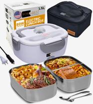 Lancheira elétrica FORABEST aquecida 1,5 L com 2 bandejas 80W 12V/24V Lancheira elétrica FORABEST aquecida 1,5 L com 2 bandejas 80W 12V/24V