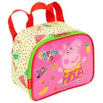 Lancheira Escola Creche Passeio Infantil Peppa Pig Fruits Oficial Sestini Rosa