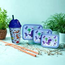 Lancheira Escolar com Copo 3D Cachorrinho para Criança