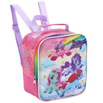 Lancheira Escolar Infantil Térmica Feminina Unicórnio Poney Rosa Sweet Pony Seanite