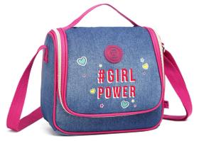 Lancheira Escolar Kika - Girl Power Azul