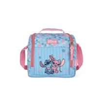 Lancheira Escolar Luxcel Stitch Angel Abraço Rosa