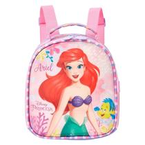 Lancheira escolar princesa disney ariel rosa