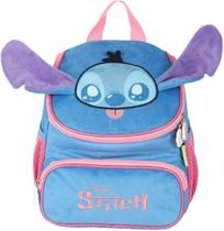 Lancheira Escolar Stitch Luxcel Orelhas 3D Pelúcia Azul Lancheira Escolar Stitch Luxcel Orelhas 3D Pelúcia Azul