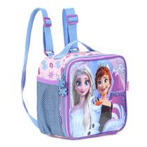 Lancheira Escolar Térmica Disney Frozen Xeryus Roxo E Rosa