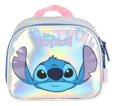 Lancheira Escolar Termica Holografica Stitch Disney Menina Prateado