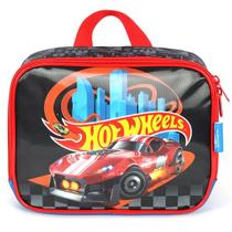 Lancheira Escolar Termica HOT Wheels Preta Luxcel