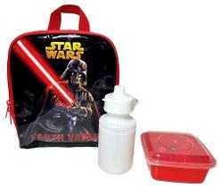 Lancheira Escolar Térmica Infantil Star Wars - Estampa Do Personagem Darth Vader - Preto E Vermelho - Licenciado Disney - Luxcel Lancheira Escolar Térmica Infantil Star Wars - Estampa Do Personagem Darth Vader - Preto E Vermelho - Licenciado Disney - Luxcel