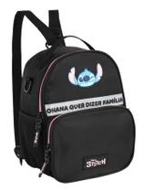 Lancheira Escolar Térmica Juvenil Menina Lilo Stitch - Preto