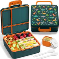 Lancheira Fimibuke Bento para crianças 41 onças 4 compartimentos+3 anos