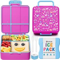 Lancheira Fimibuke Chill Bento Box 1065mL com 4 compartimentos com bolsa de gelo Lancheira Fimibuke Chill Bento Box 1065mL com 4 compartimentos com bolsa de gelo