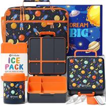Lancheira Fimibuke Kids Bento Snack com garrafa térmica 350 ml e bolsa Lancheira Fimibuke Kids Bento Snack com garrafa térmica 350 ml e bolsa
