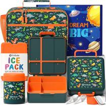 Lancheira Fimibuke Kids Bento Snack com garrafa térmica 350 ml e bolsa