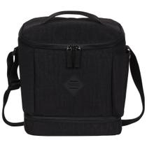 Lancheira Fitness 2 Compartimentos Lunch Crinkle Preto - SESTINI